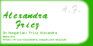 alexandra fricz business card